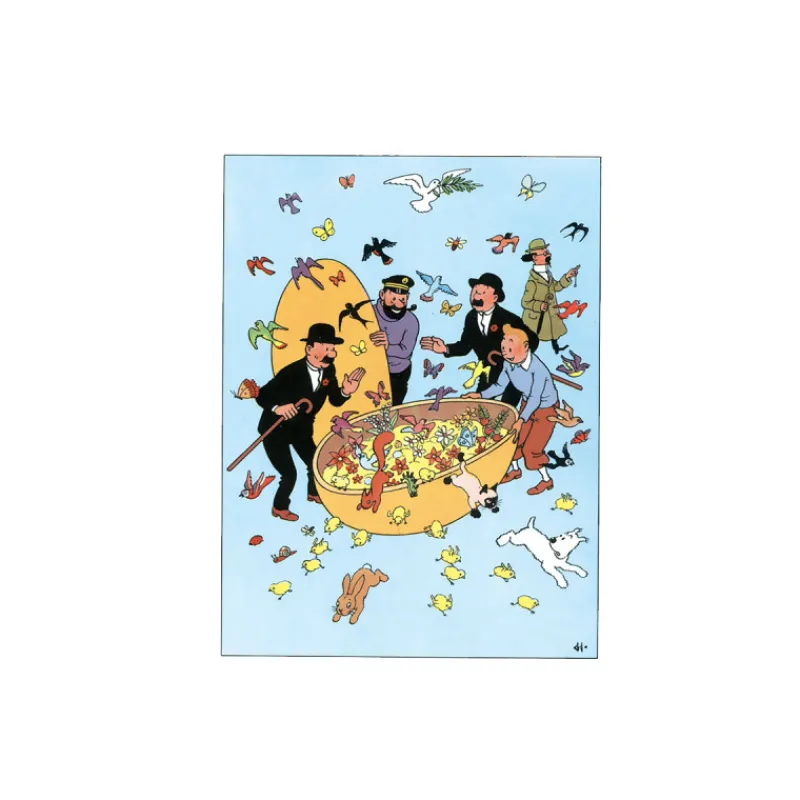 Cartes Postales*Tintin Boutique Carte Postale Tintin-Pâques