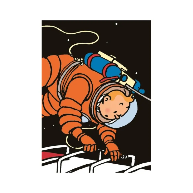 Chemises En Plastiques*Tintin Boutique Chemise plastique Tintin A4-Tintin sur la Lune
