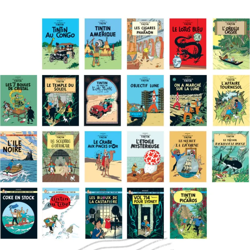 Cartes Postales*Tintin Boutique Pack-Cartes Postales Tintin-Albums