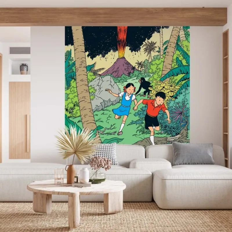 Papier Paint*Tintin Boutique Papier peint graphisme géant 200x280 KARAMAKO