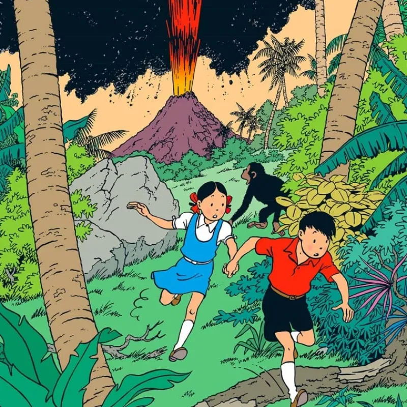 papier_peint_graphisme_gant_x_karamako_2.webp Papier Paint*Tintin Boutique Papier peint graphisme géant 200x280 KARAMAKO