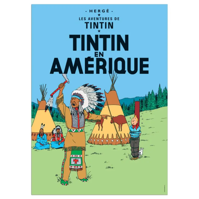 Affiches*Tintin Boutique Poster-Tintin en Amérique
