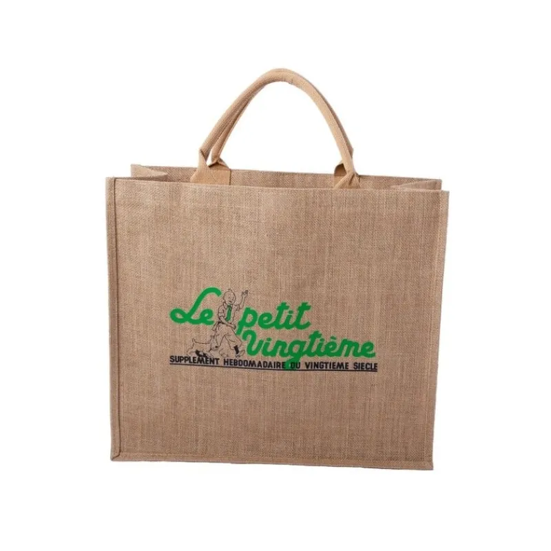 Idées Cadeaux | Sacs*Tintin Boutique Sac en jute – Petit Vingtième Vert