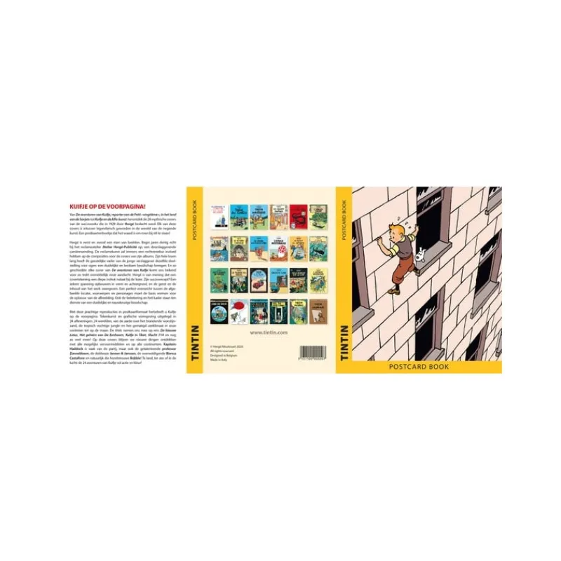 Idées Cadeaux | Cartes Postales*Tintin Boutique Set de 24 cartes postales : Tintin couverture