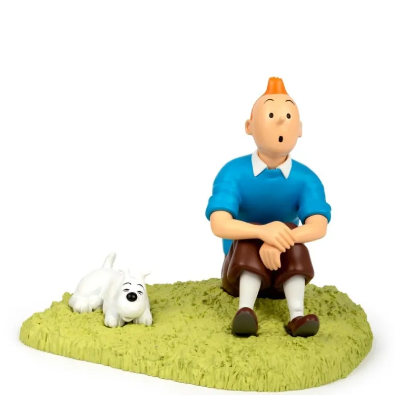 Pièces D'exception*Tintin Boutique Tintin assis dans l'herbe