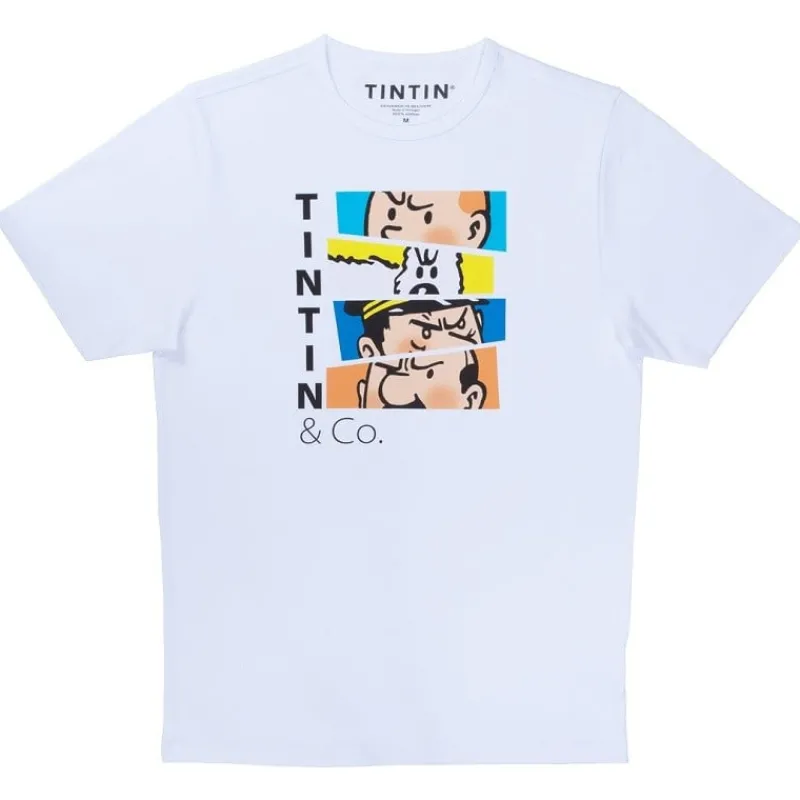 T-shirts*Tintin Boutique T-shirt Tintin - TINTIN&CO COULEUR blanc